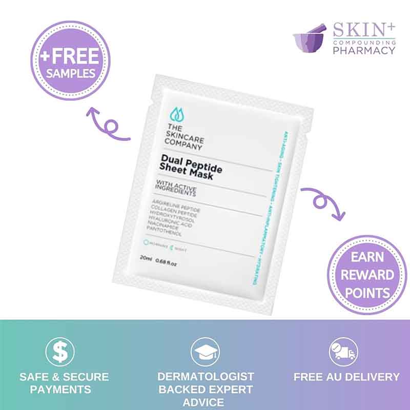 The Skincare Company Dual Peptide Sheet Mask (Single Sheet) - Skin Plus Compounding Pharmacy